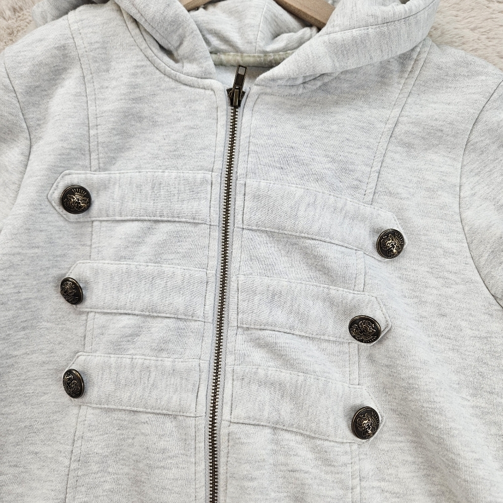 Torrid French Terry Military Hooded Jacket 1 - Picture 4 of 9